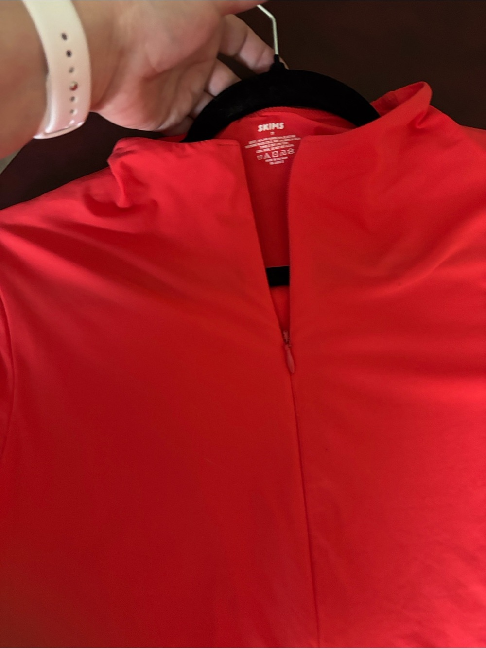 SKIMS Bold Red Top/Maxi Skirt with Zipper on skirt and long sleeve. Sexy time!!!